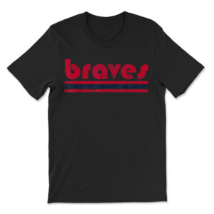 Braves Retro Three Stripe Weathered T-shirt